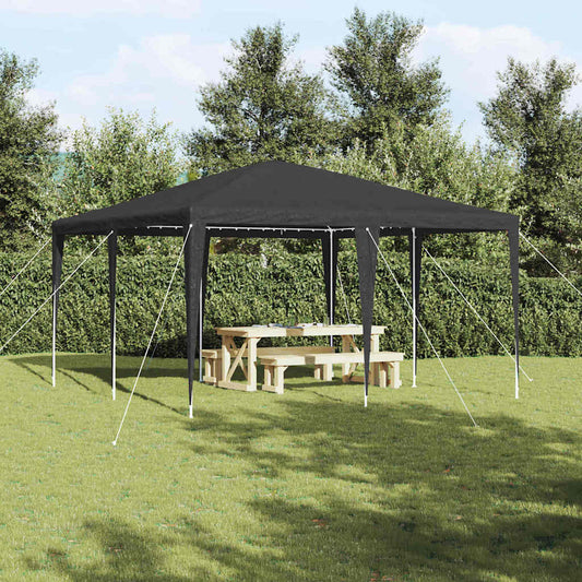 Partytent Antraciet 400 x 400 x 266 cm Polyethyleen en Staal is nu te koop bij PeponiXL, paradijselijk wonen!