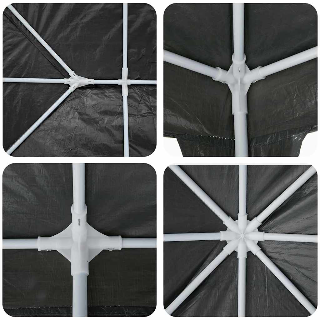 Partytent Antraciet 600 x 400 x 266 cm Polyethyleen en Staal is nu te koop bij PeponiXL, paradijselijk wonen!
