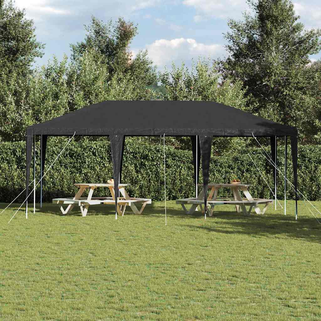 Partytent Antraciet 600 x 400 x 266 cm Polyethyleen en Staal is nu te koop bij PeponiXL, paradijselijk wonen!
