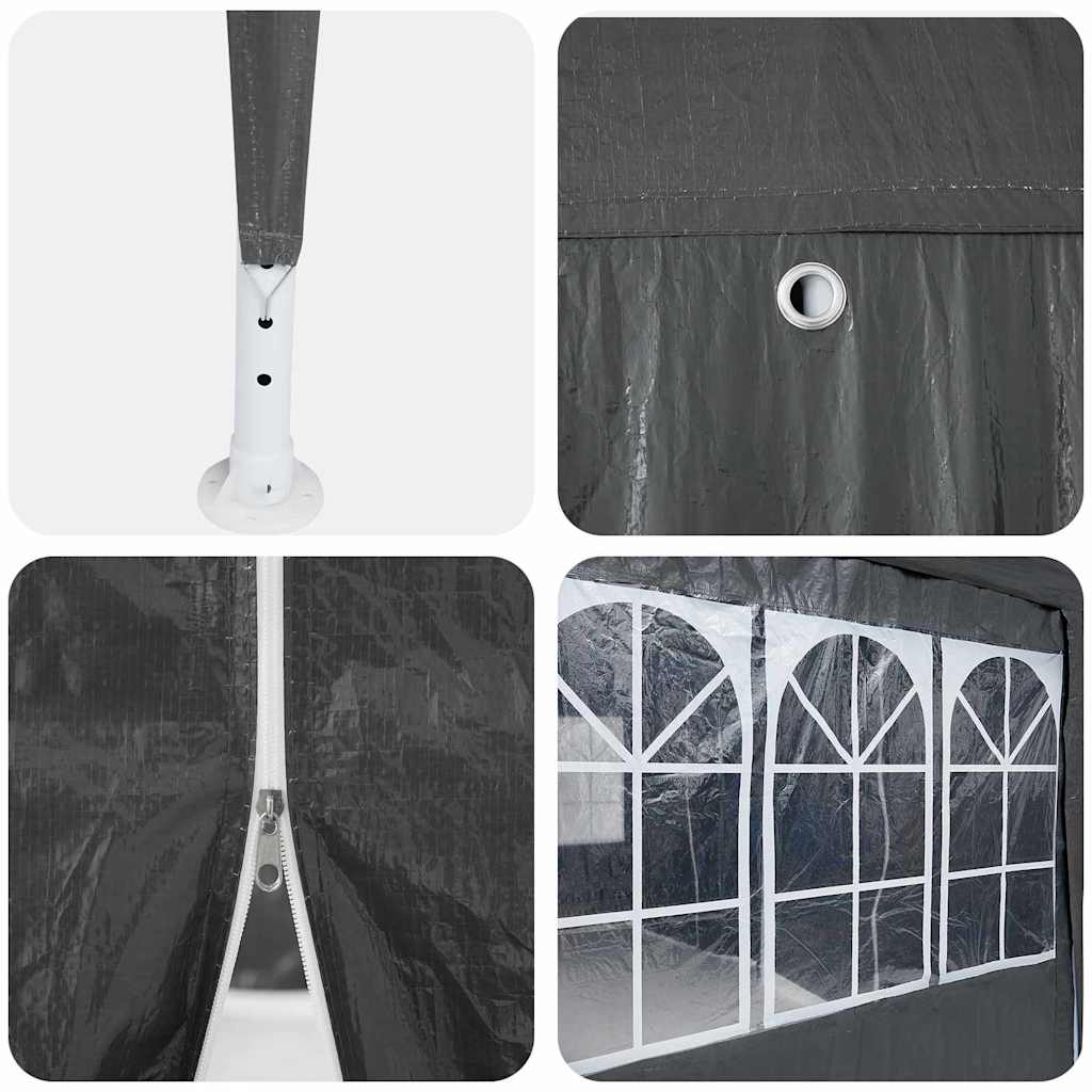 Partytent Antraciet 600 x 400 x 266 cm Polyetheen is nu te koop bij PeponiXL, paradijselijk wonen!