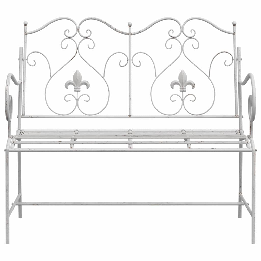 Tuinbank Antiek wit 104 x 54 x 93 cm Staal is nu te koop bij PeponiXL, paradijselijk wonen!