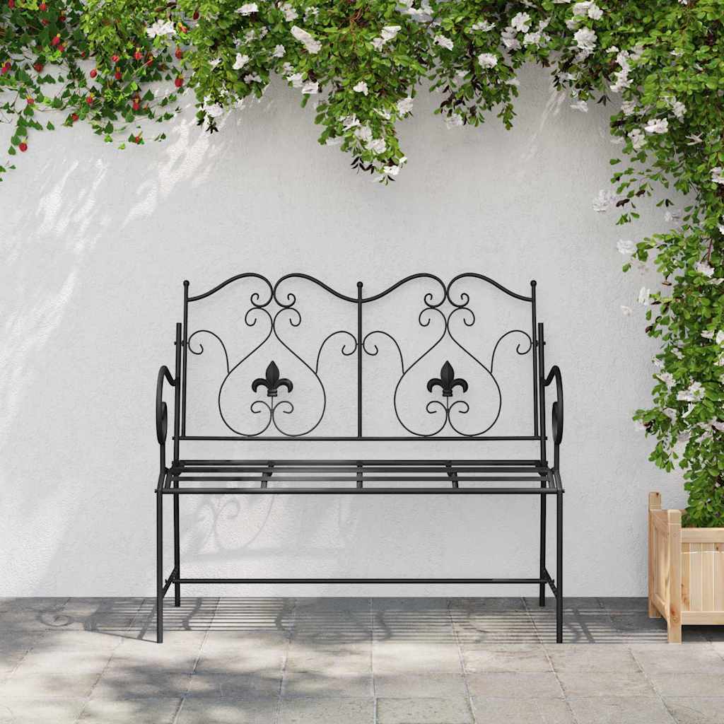 Tuinbank Zwart 104 x 54 x 93 cm Staal is nu te koop bij PeponiXL, paradijselijk wonen!