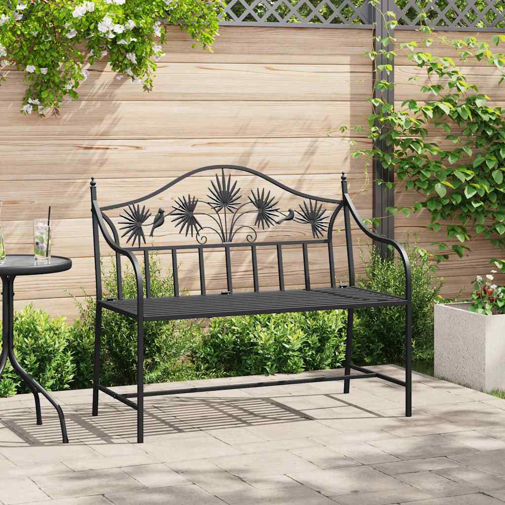 Tuinbank Zwart 104 x 52,5 x 89 cm Staal is nu te koop bij PeponiXL, paradijselijk wonen!