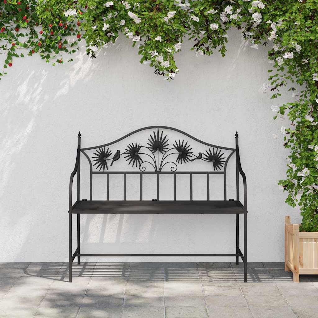 Tuinbank Zwart 104 x 52,5 x 89 cm Staal is nu te koop bij PeponiXL, paradijselijk wonen!
