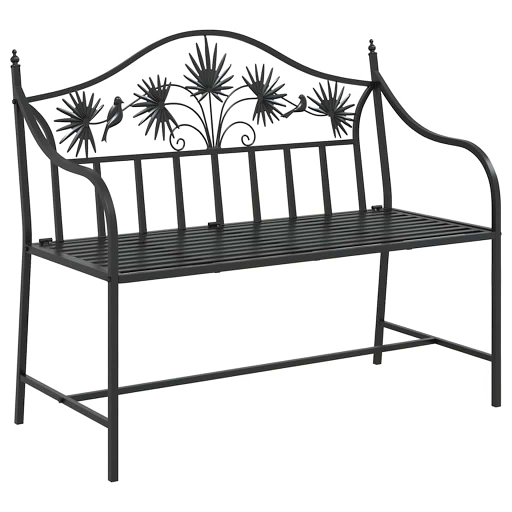Tuinbank Zwart 104 x 52,5 x 89 cm Staal is nu te koop bij PeponiXL, paradijselijk wonen!