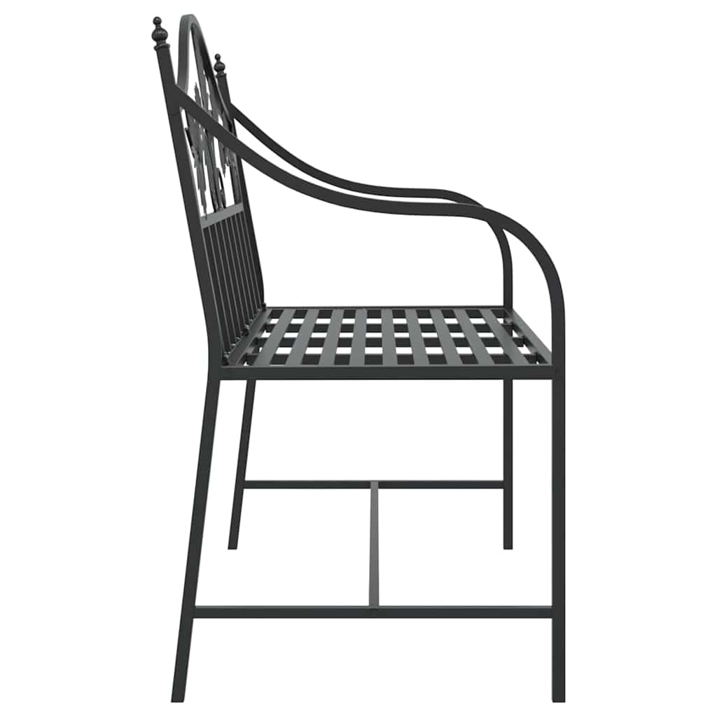 Tuinbank Zwart 104 x 52,5 x 89 cm Staal is nu te koop bij PeponiXL, paradijselijk wonen!