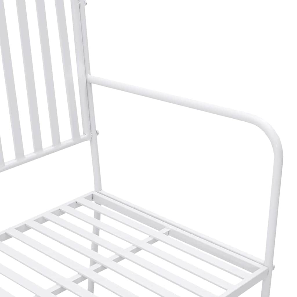 Tuinbank Effen Wit 103,5 x 51,5 x 90 cm Staal is nu te koop bij PeponiXL, paradijselijk wonen!