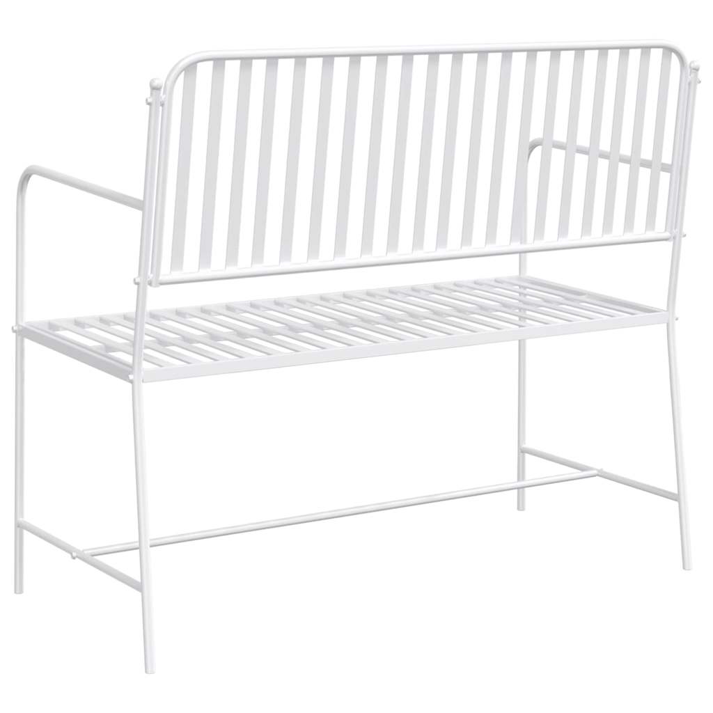 Tuinbank Effen Wit 103,5 x 51,5 x 90 cm Staal is nu te koop bij PeponiXL, paradijselijk wonen!