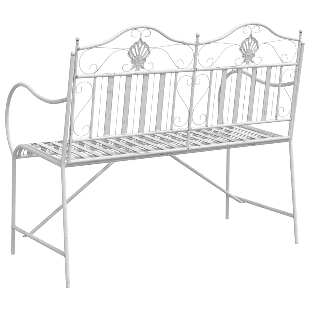 Tuinbank Antiek wit 103,5 x 59 x 89 cm Staal is nu te koop bij PeponiXL, paradijselijk wonen!