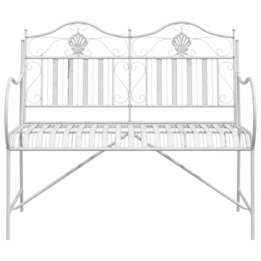 Tuinbank Antiek wit 103,5 x 59 x 89 cm Staal is nu te koop bij PeponiXL, paradijselijk wonen!