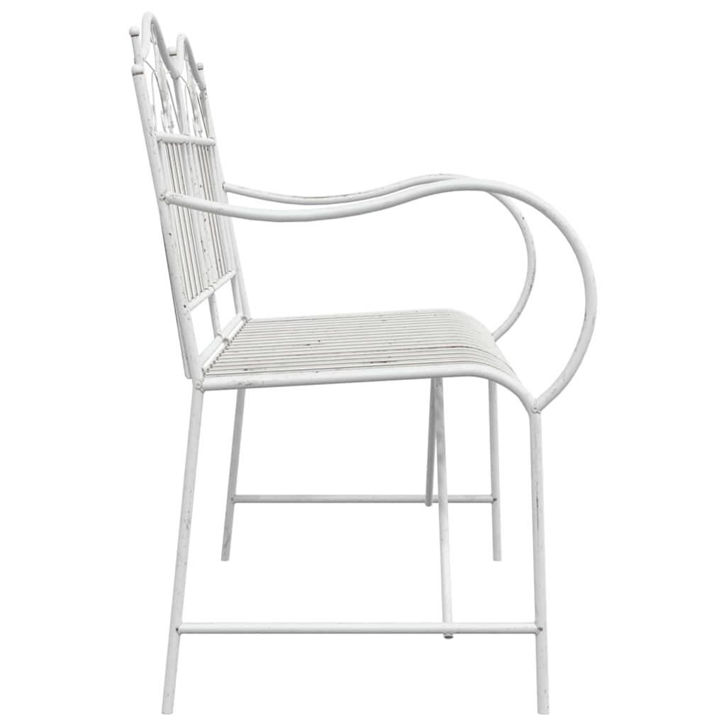 Tuinbank Antiek wit 103,5 x 59 x 89 cm Staal is nu te koop bij PeponiXL, paradijselijk wonen!