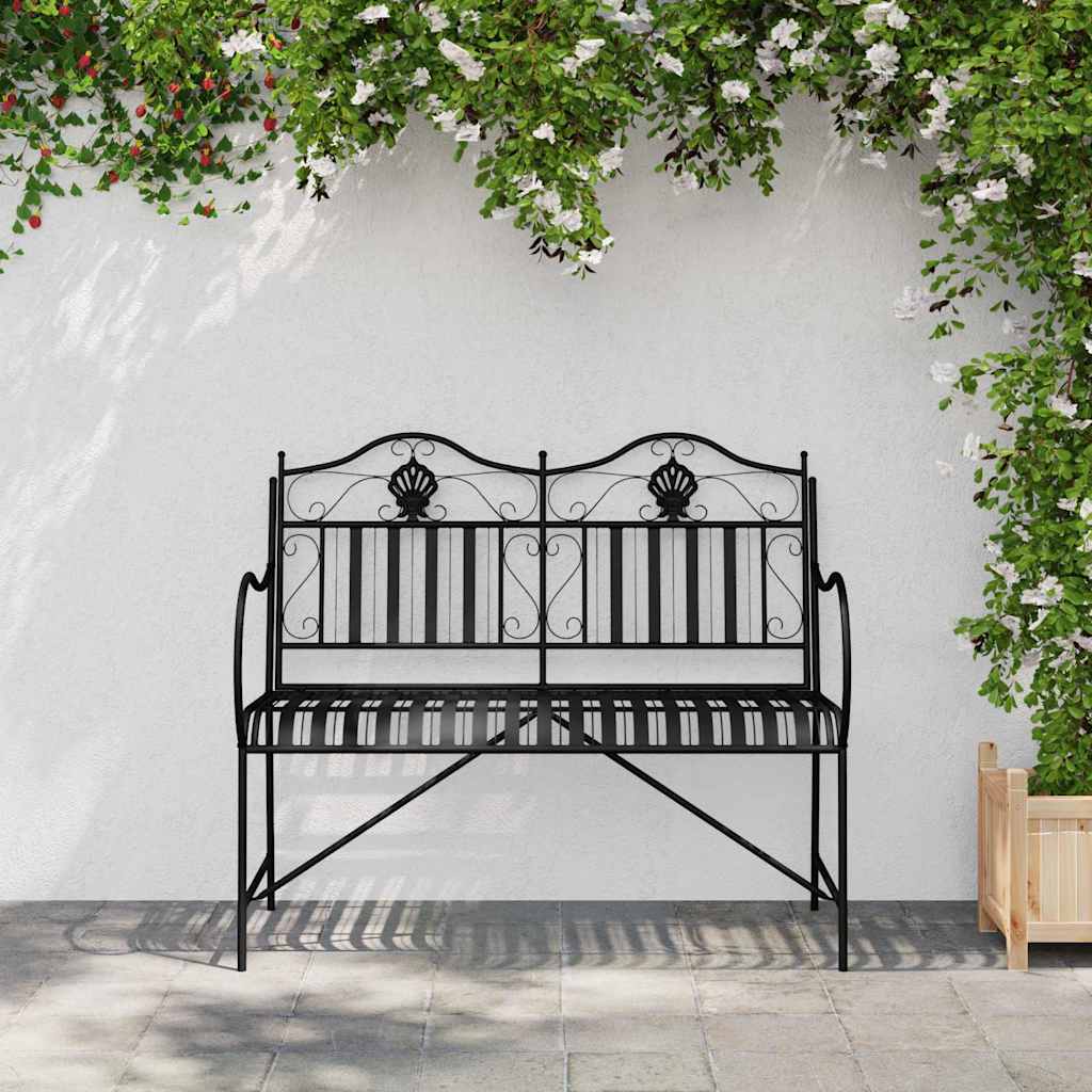 Tuinbank Zwart 103,5 x 59 x 89 cm Staal is nu te koop bij PeponiXL, paradijselijk wonen!