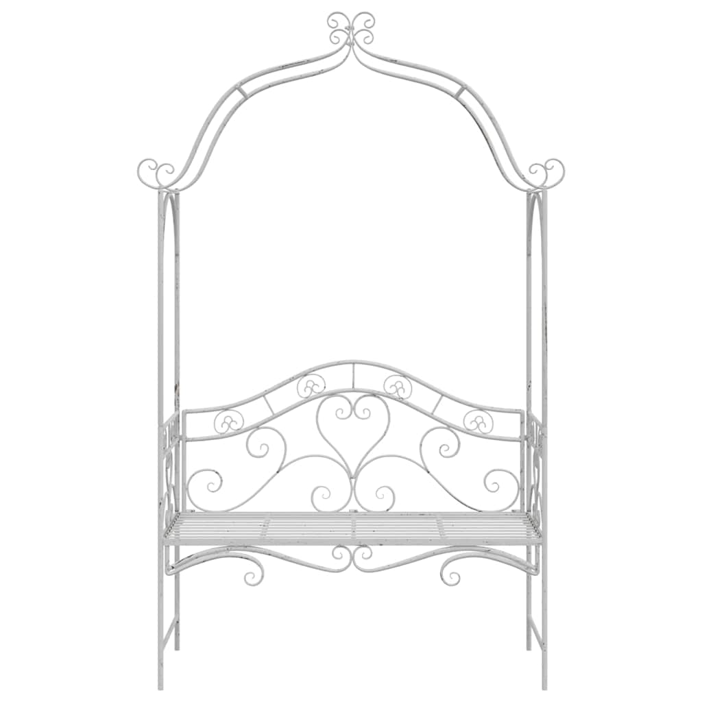 Tuinbank Antiek wit 121 x 48 x 200 cm Staal is nu te koop bij PeponiXL, paradijselijk wonen!