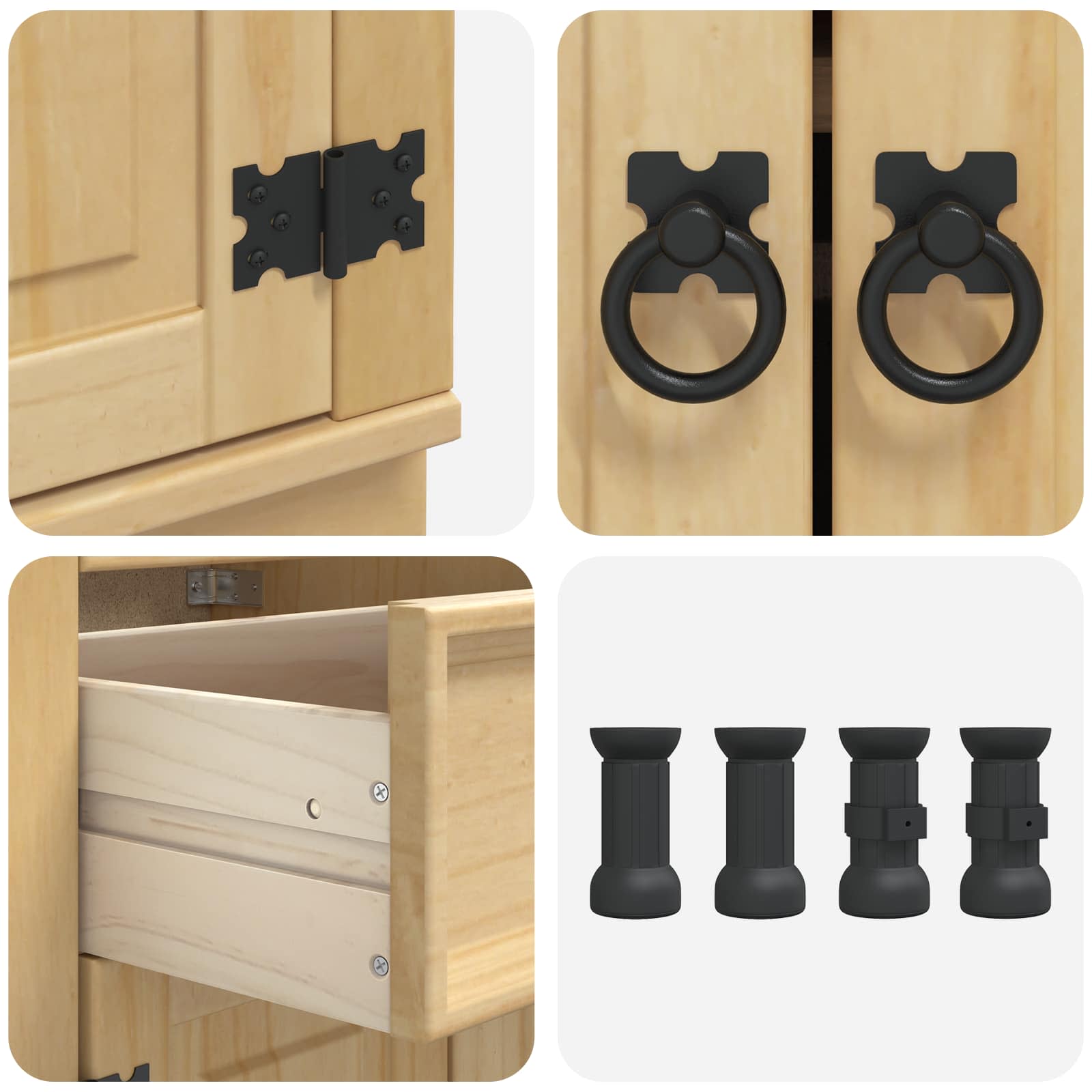 Kast SKI HoningBruin 60 x 46 x 81,5 cm Massief grenenhout is nu te koop bij PeponiXL, paradijselijk wonen!