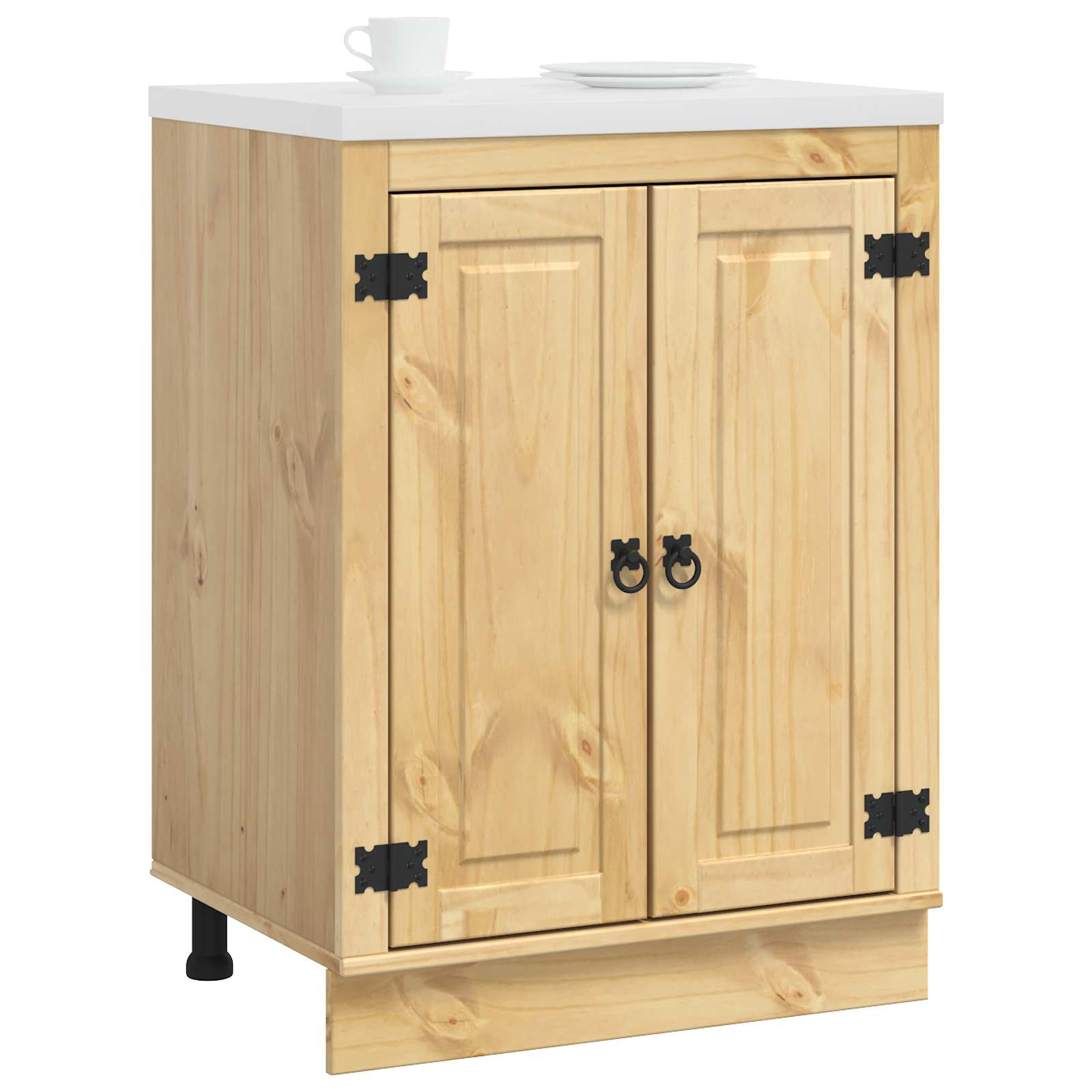 Kast SKI HoningBruin 60 x 46 x 81,5 cm Massief grenenhout is nu te koop bij PeponiXL, paradijselijk wonen!