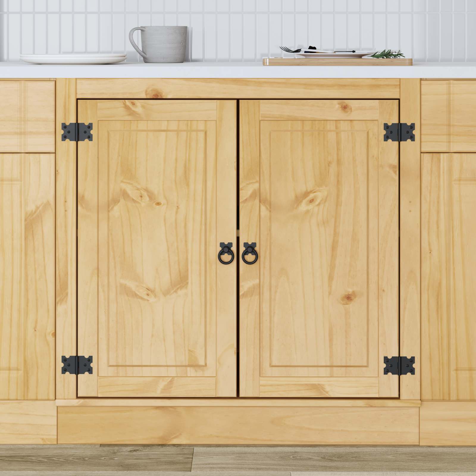 Kast SKI HoningBruin 80 x 46 x 81,5 cm Massief grenenhout is nu te koop bij PeponiXL, paradijselijk wonen!