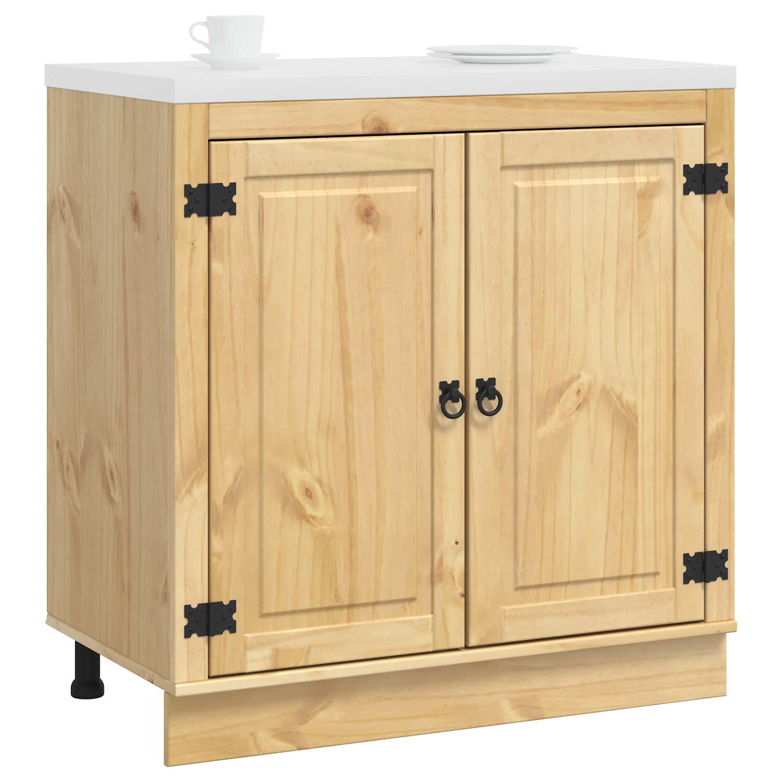 Kast SKI HoningBruin 80 x 46 x 81,5 cm Massief grenenhout is nu te koop bij PeponiXL, paradijselijk wonen!