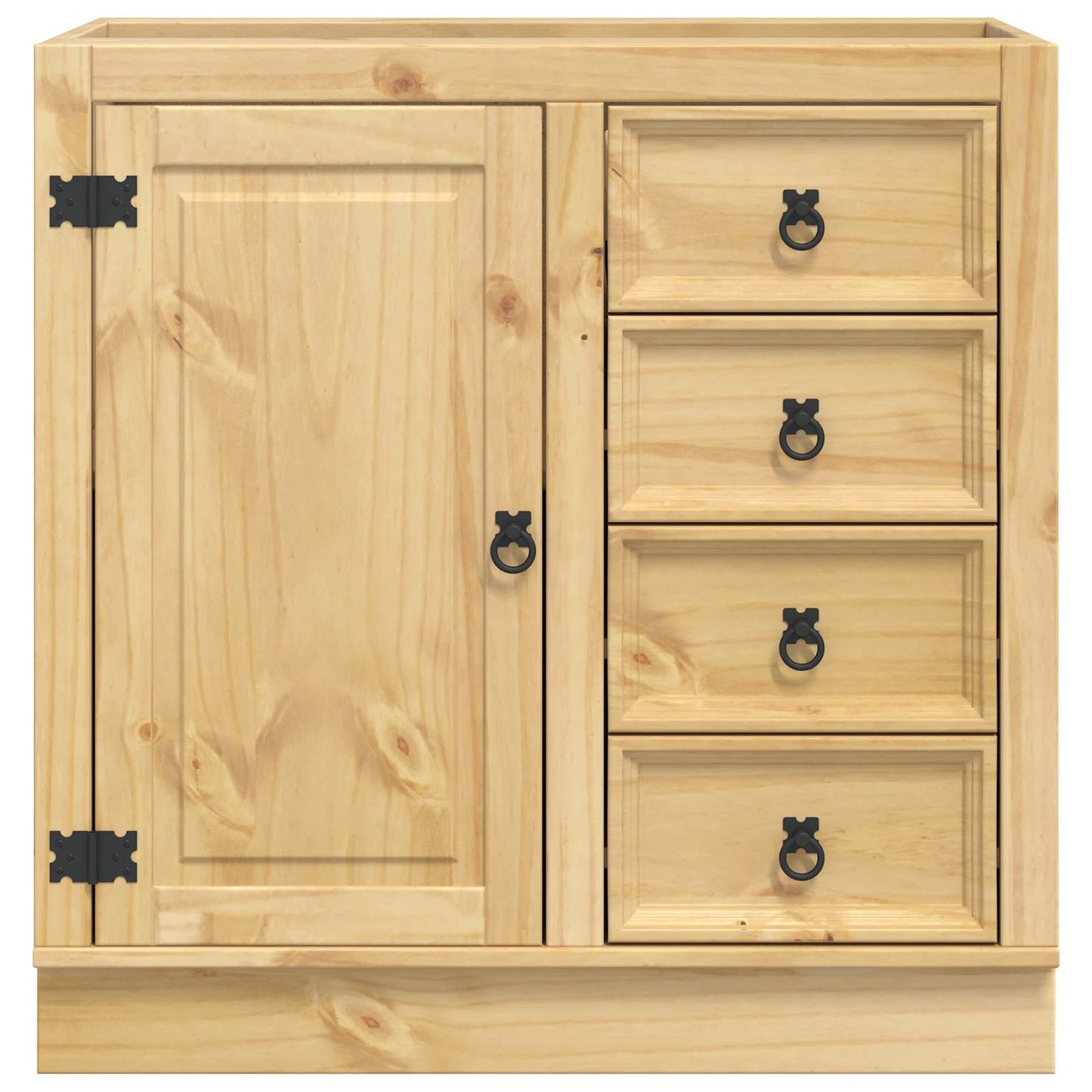 Kast SKI HoningBruin 80 x 46 x 81 cm Massief grenenhout is nu te koop bij PeponiXL, paradijselijk wonen!