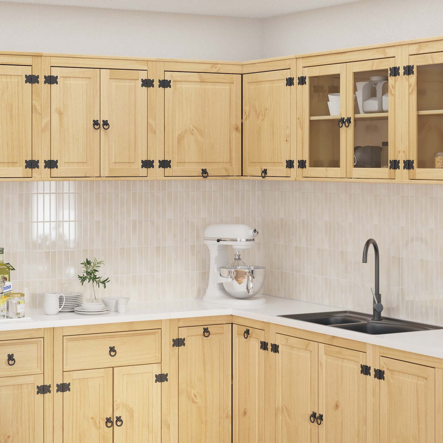 Kast SKI HoningBruin 80 x 80 x 60 cm Massief grenenhout is nu te koop bij PeponiXL, paradijselijk wonen!