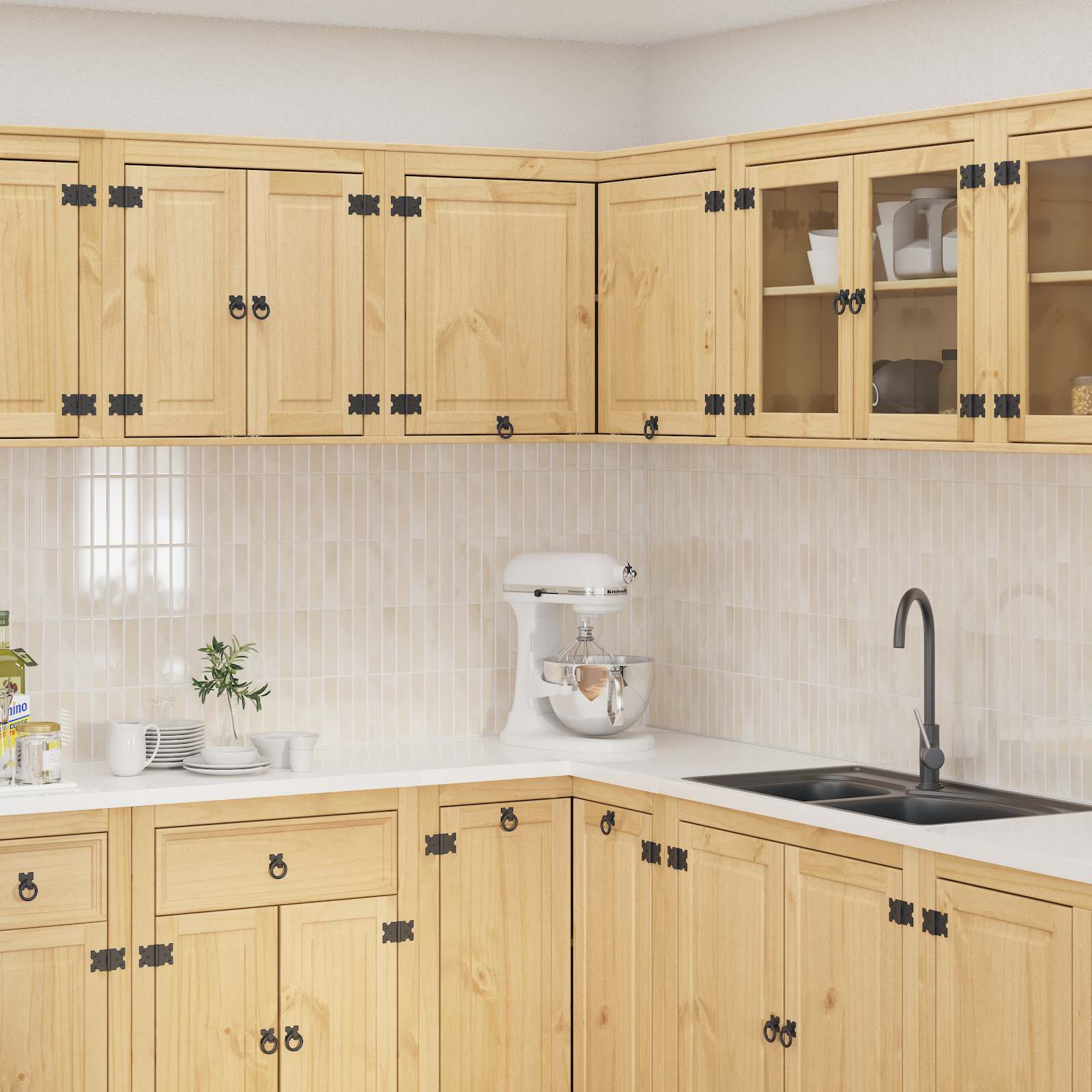 Kast SKI HoningBruin 80 x 80 x 60 cm Massief grenenhout is nu te koop bij PeponiXL, paradijselijk wonen!