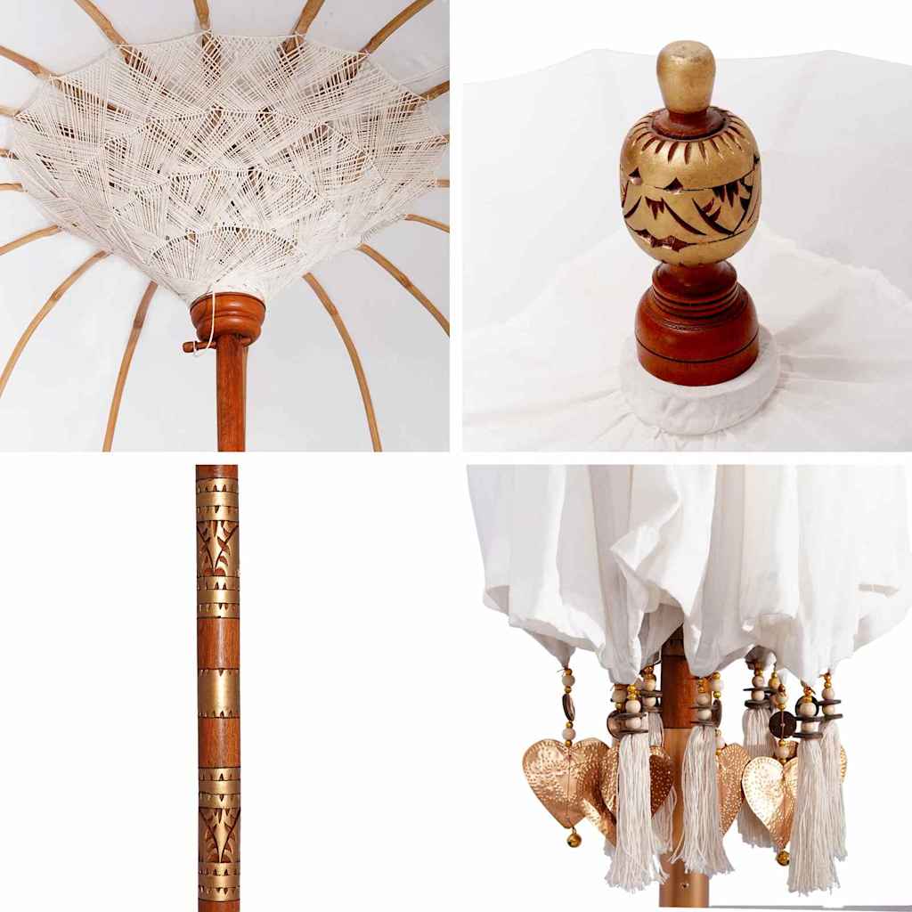 Balinese Parasol Crème 220 x 220 x 260 cm is nu te koop bij PeponiXL, paradijselijk wonen!