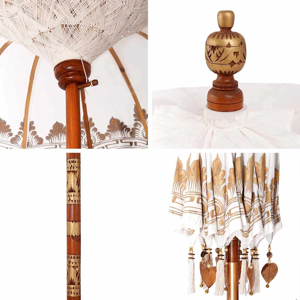 Balinese Parasol Crème 185 x 185 x 260 cm is nu te koop bij PeponiXL, paradijselijk wonen!