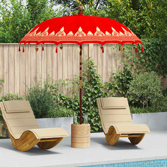 Balinese Parasol Rood 215 x 215 x 260 cm is nu te koop bij PeponiXL, paradijselijk wonen!