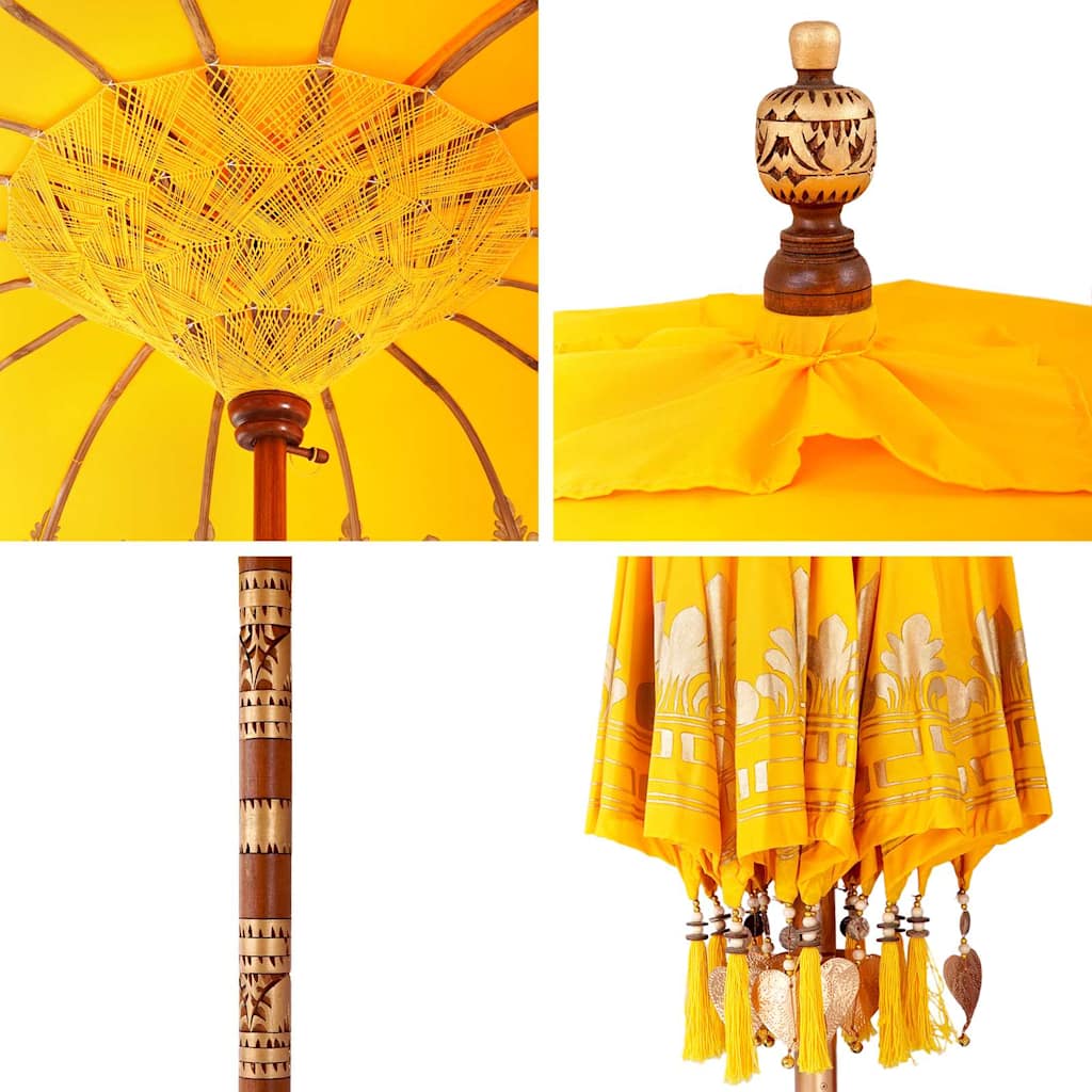 Balinese Parasol Geel 215 x 215 x 260 cm is nu te koop bij PeponiXL, paradijselijk wonen!
