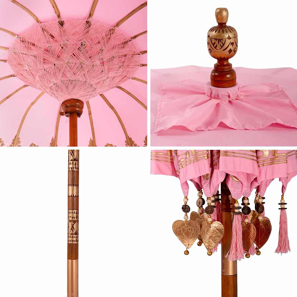 Balinese Parasol Roze 215 x 215 x 260 cm is nu te koop bij PeponiXL, paradijselijk wonen!