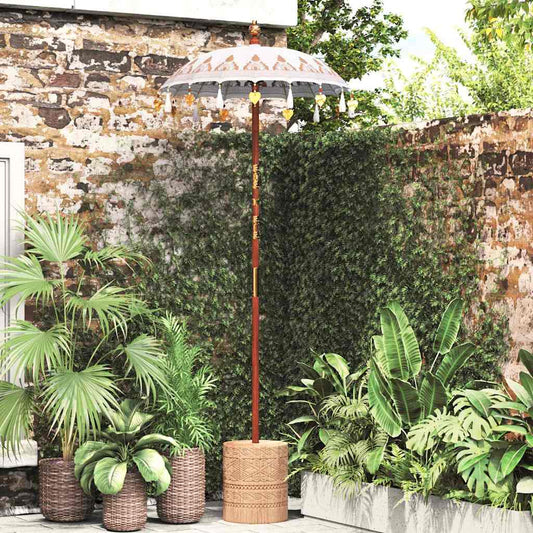 Balinese Parasol Crème 125 x 125 x 260 cm is nu te koop bij PeponiXL, paradijselijk wonen!