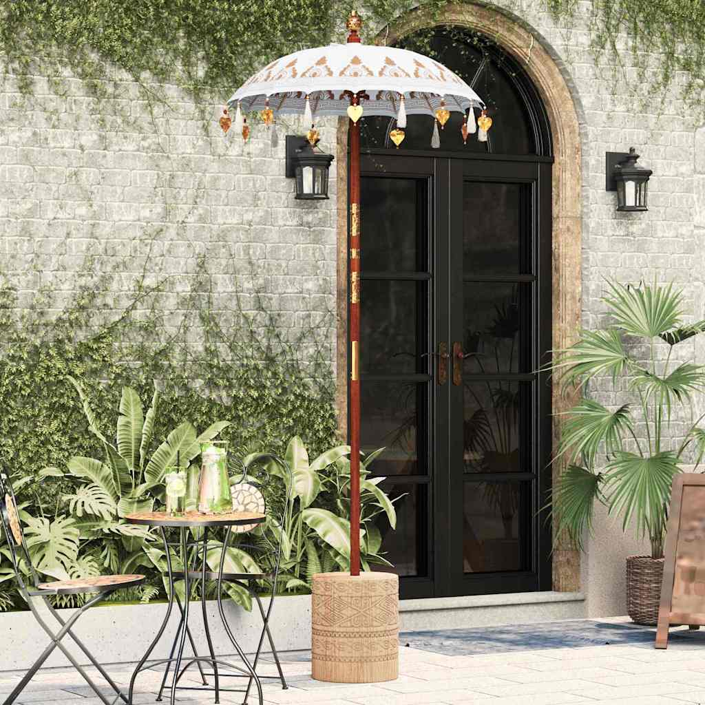 Balinese Parasol Crème 125 x 125 x 260 cm is nu te koop bij PeponiXL, paradijselijk wonen!
