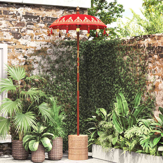 Balinese Parasol Rood 125 x 125 x 260 cm is nu te koop bij PeponiXL, paradijselijk wonen!
