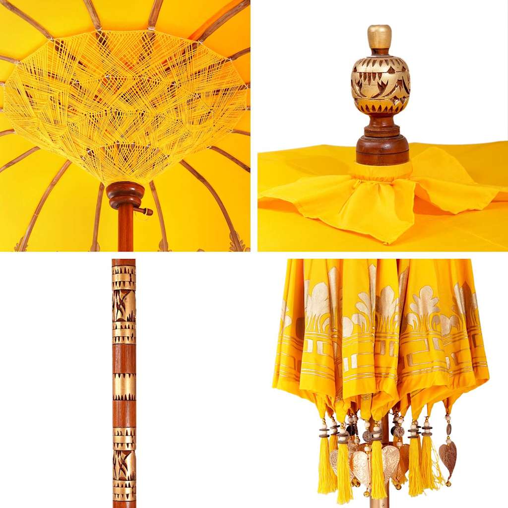 Balinese Parasol Geel 125 x 125 x 260 cm is nu te koop bij PeponiXL, paradijselijk wonen!