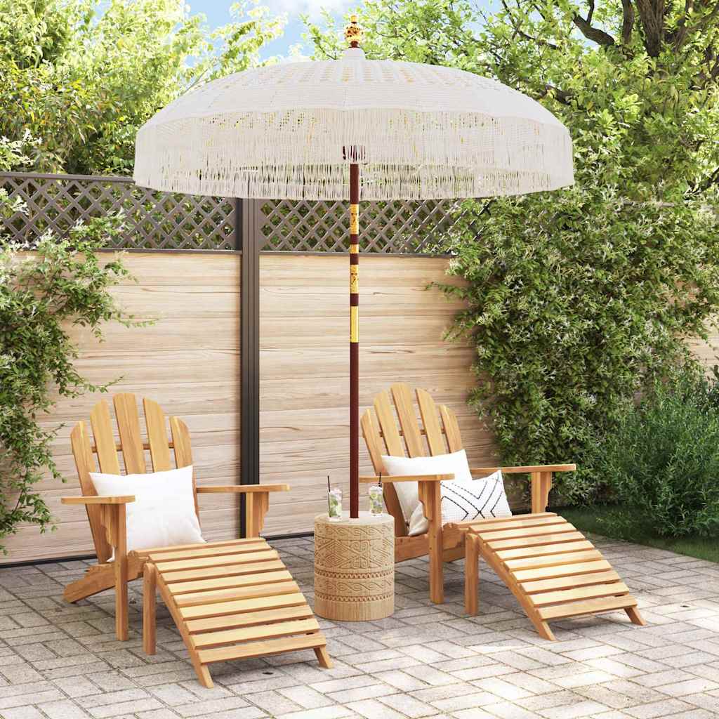 Macramé Parasol Crème 190 x 190 x 260 cm is nu te koop bij PeponiXL, paradijselijk wonen!