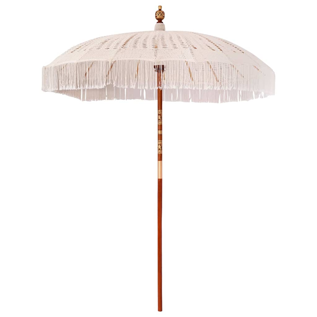 Macramé Parasol Crème 190 x 190 x 260 cm is nu te koop bij PeponiXL, paradijselijk wonen!