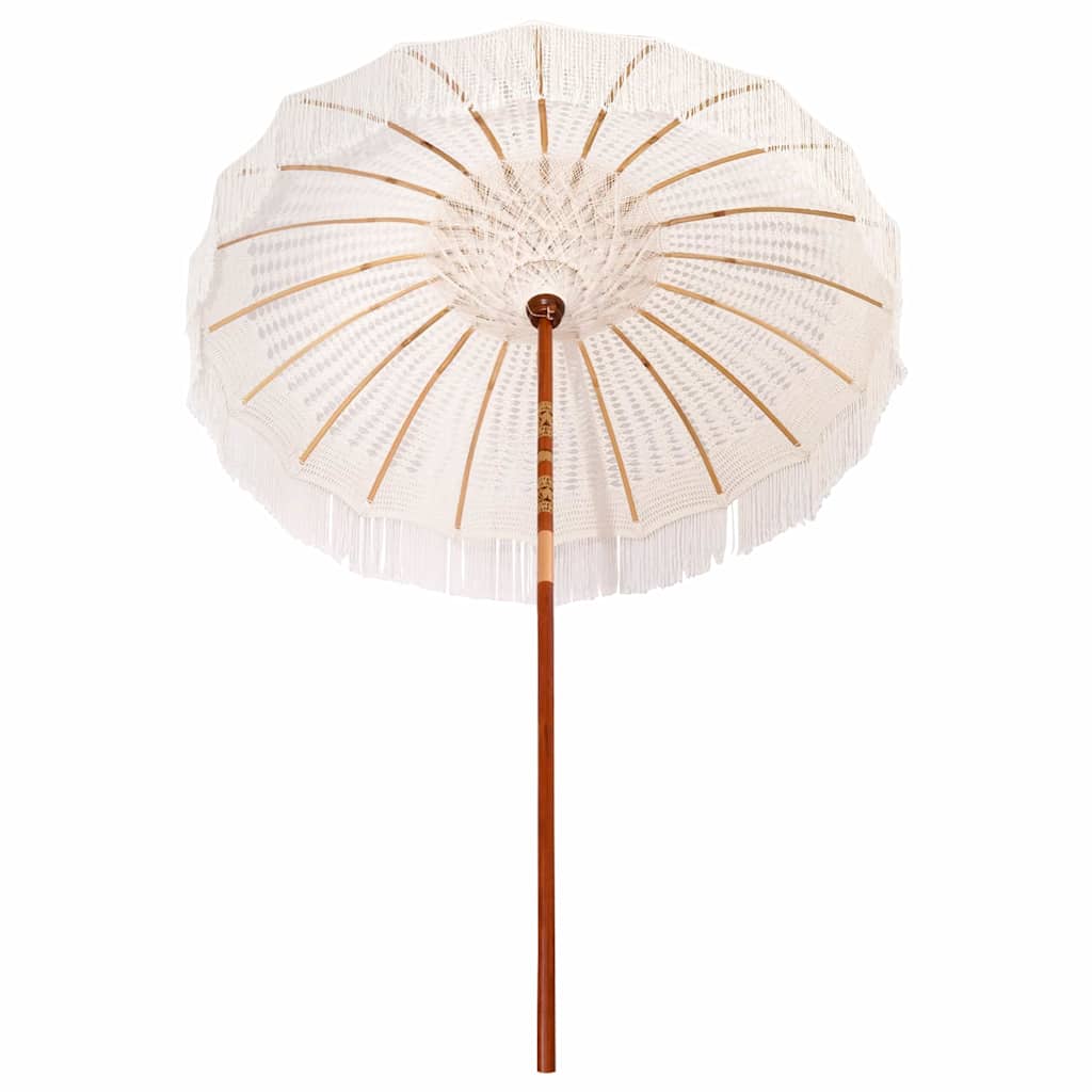 Macramé Parasol Crème 190 x 190 x 260 cm is nu te koop bij PeponiXL, paradijselijk wonen!