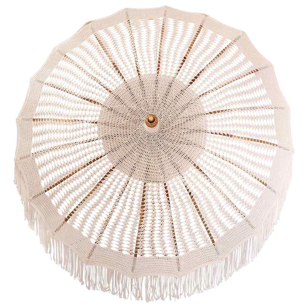 Macramé Parasol Crème 190 x 190 x 260 cm is nu te koop bij PeponiXL, paradijselijk wonen!