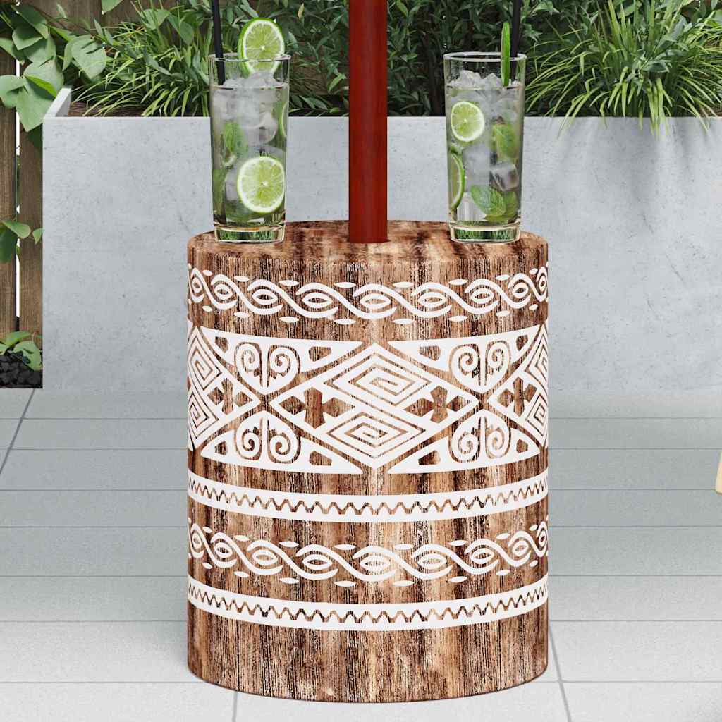 Parasolvoet Wit gewassen Ø34 x 40 cm Massief Hout is nu te koop bij PeponiXL, paradijselijk wonen!