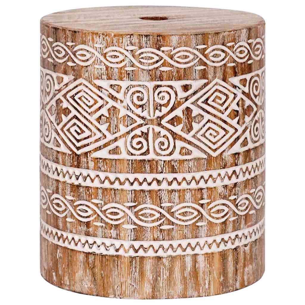 Parasolvoet Wit gewassen Ø34 x 40 cm Massief Hout is nu te koop bij PeponiXL, paradijselijk wonen!