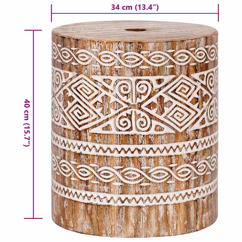 Parasolvoet Wit gewassen Ø34 x 40 cm Massief Hout is nu te koop bij PeponiXL, paradijselijk wonen!