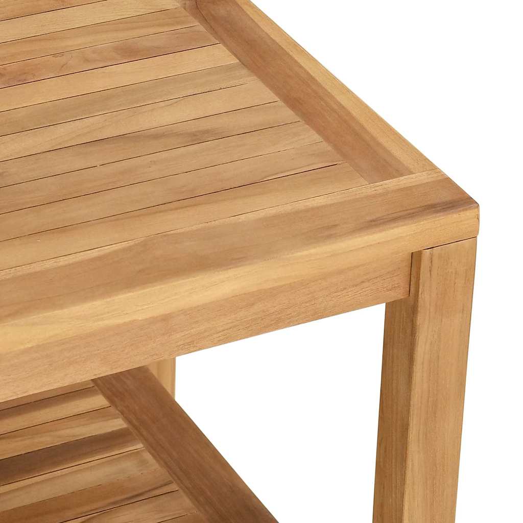 Salontafel met opslag Bruin 45 x 45 x 45 cm Massief Teakhout is nu te koop bij PeponiXL, paradijselijk wonen!