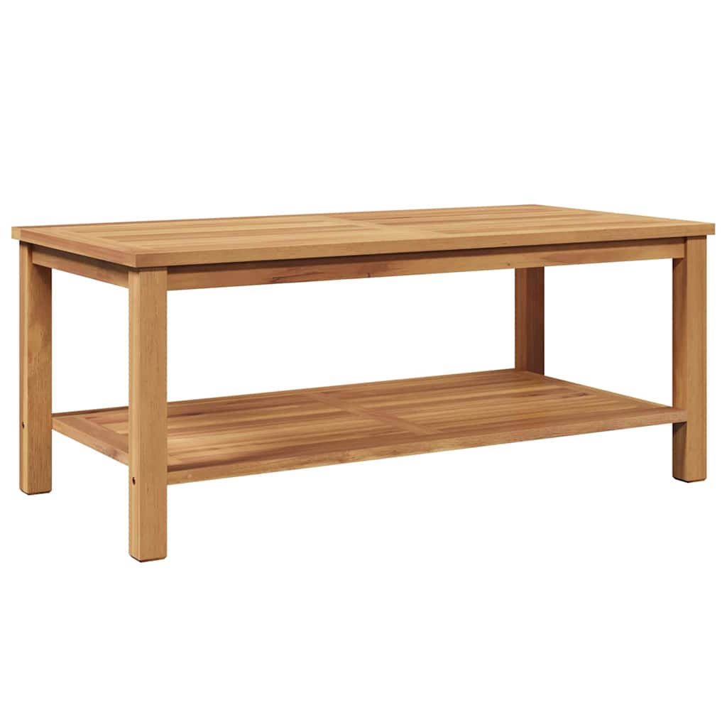 Salontafel met opslag Bruin 110 x 55 x 45 cm Massief Teakhout is nu te koop bij PeponiXL, paradijselijk wonen!