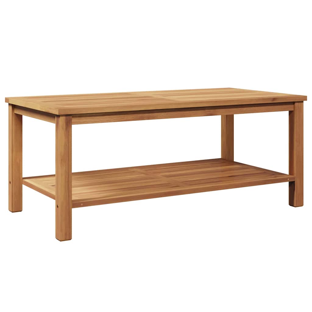 Salontafel met opslag Bruin 110 x 55 x 45 cm Massief Teakhout is nu te koop bij PeponiXL, paradijselijk wonen!