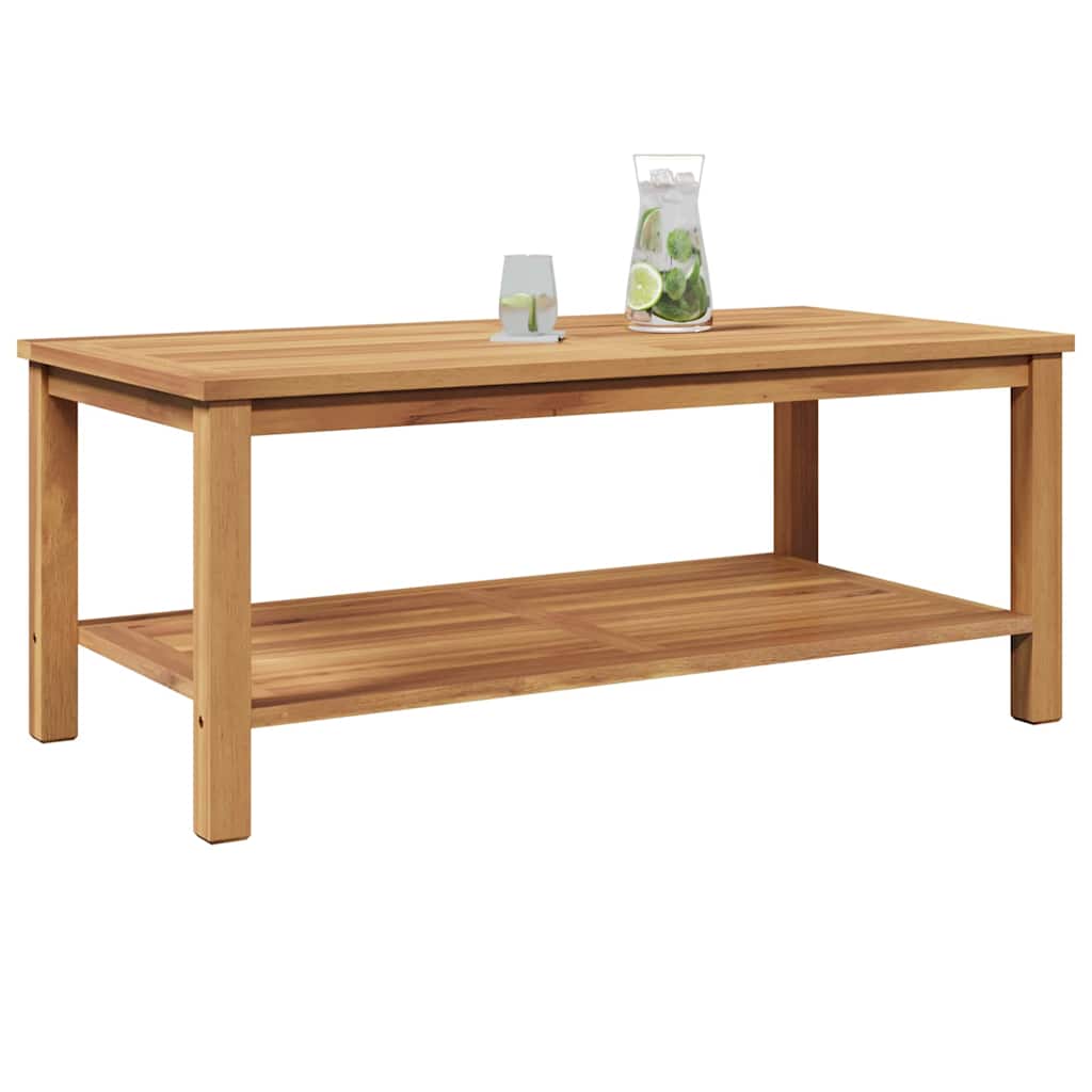 Salontafel met opslag Bruin 110 x 55 x 45 cm Massief Teakhout is nu te koop bij PeponiXL, paradijselijk wonen!