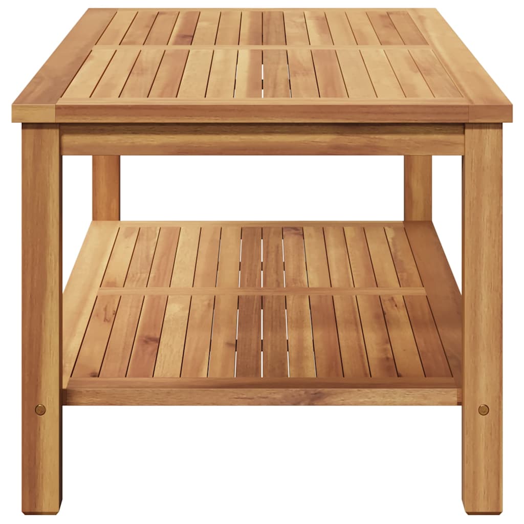 Salontafel met opslag Bruin 110 x 55 x 45 cm Massief Teakhout is nu te koop bij PeponiXL, paradijselijk wonen!