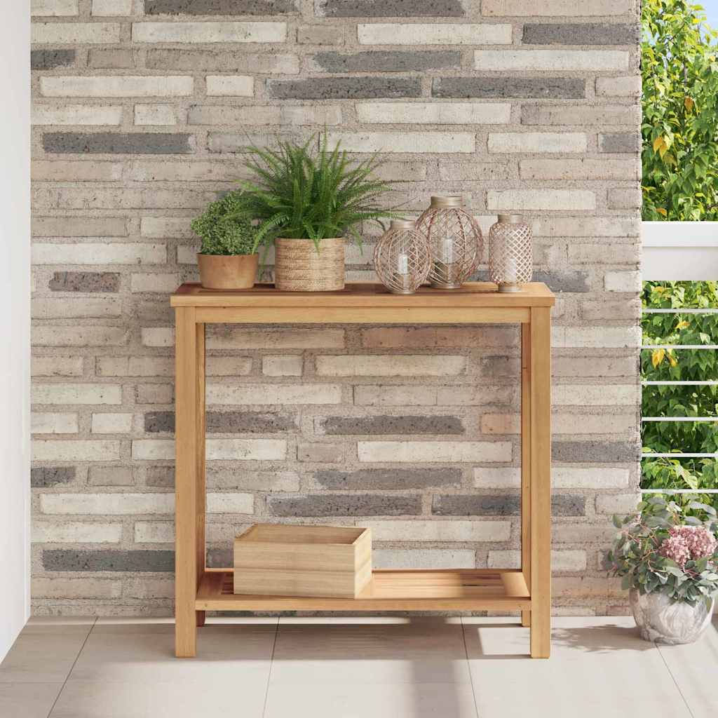 Wandtafel met opslag Bruin 80 x 35 x 75 cm Massief Teakhout is nu te koop bij PeponiXL, paradijselijk wonen!