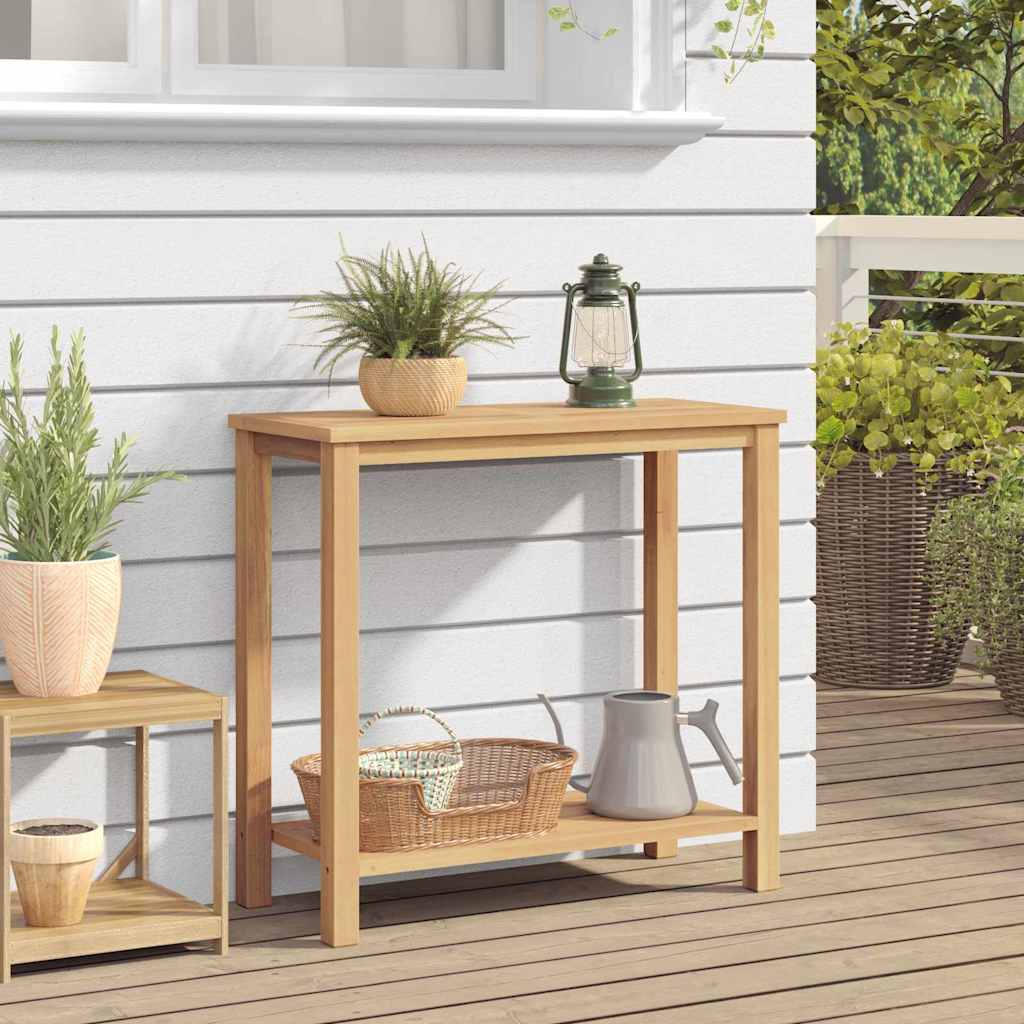 Wandtafel met opslag Bruin 80 x 35 x 75 cm Massief Teakhout is nu te koop bij PeponiXL, paradijselijk wonen!