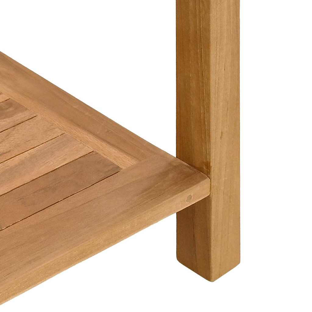 Wandtafel met opslag Bruin 110 x 40 x 75 cm Massief Teakhout is nu te koop bij PeponiXL, paradijselijk wonen!