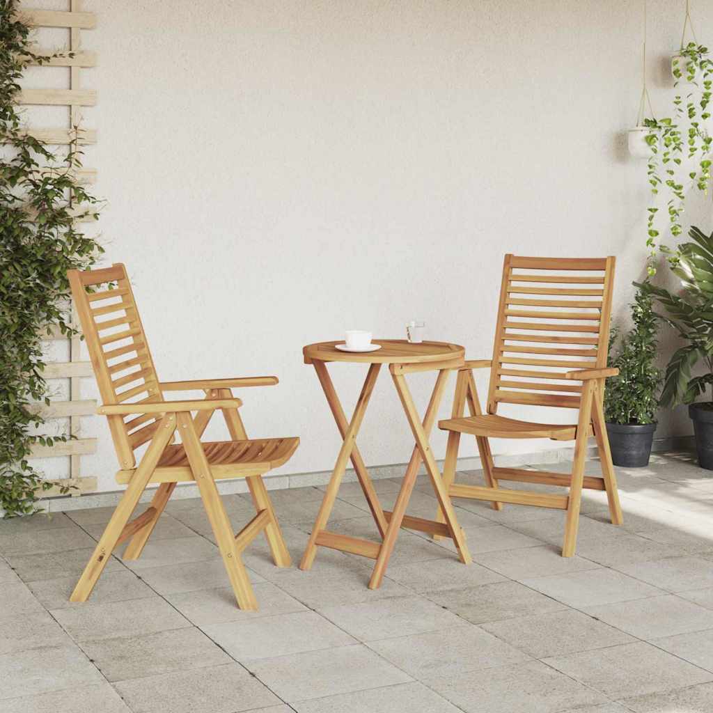 Tuinstoelen 2 pcs Bruin 52 x 64.5 x 108 cm Massief acaciahout is nu te koop bij PeponiXL, paradijselijk wonen!