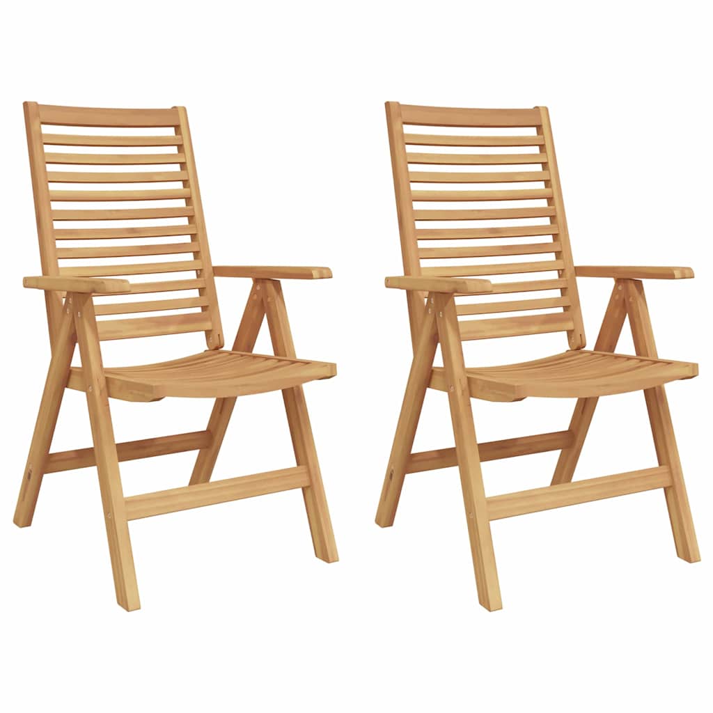 Tuinstoelen 2 pcs Bruin 52 x 64.5 x 108 cm Massief acaciahout is nu te koop bij PeponiXL, paradijselijk wonen!